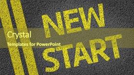  Presentation with new born follow up - Presentation consisting of newindices - new start written background and a tawny brown colored foreground