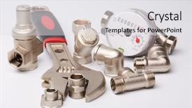  Presentation with water meter - Cool new PPT theme with newindices - new water meter with fittings backdrop and a white colored foreground