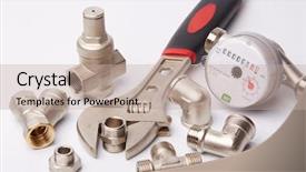  Presentation with water meter - Theme with newindices - new water meter with fittings background and a mint green colored foreground