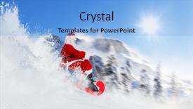  Presentation with alpine - Colorful presentation theme enhanced with newindices - santa claus running downhill backdrop and a  colored foreground