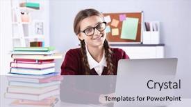  Presentation with girl teens - Theme enhanced with newintelligent - teenage girl with pile background and a lemonade colored foreground