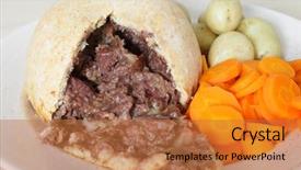  Presentation with kidney - Colorful presentation enhanced with newkidney - serving plate with a steak backdrop and a  colored foreground