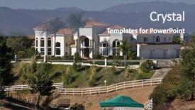  Presentation with rural home - Presentation theme with newly constructed modern home in a rural setting background and a seafoam green colored foreground