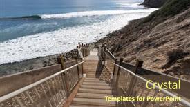  Presentation with remote - Theme featuring newly-improved-staircase-leading-down background and a tawny brown colored foreground