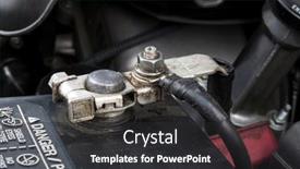  Presentation with terminal - Slide deck having newly-serviced-battery-terminal background and a dark gray colored foreground