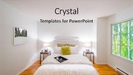  Presentation with bedroom modern - Beautiful slide set featuring newmarriage - beautiful and modern home backdrop and a light gray colored foreground