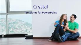  Presentation with young happy couple - Cool new slide set with newmarriage - happy young couple have fun backdrop and a sky blue colored foreground