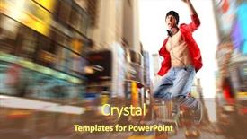  Presentation with city street - Cool new presentation theme with newmusic - portrait of a man backdrop and a tawny brown colored foreground