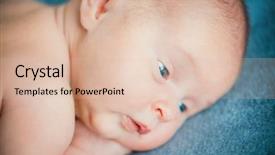  Presentation with pediatrics newborn - Beautiful slide deck featuring newpediatric - close-up portrait of a newborn backdrop and a lemonade colored foreground