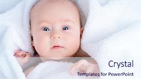  Presentation with pediatrics - Beautiful slide deck featuring newpediatric - sweet baby in a white backdrop and a sky blue colored foreground