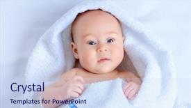  Presentation with pediatrics - Presentation theme having newpediatric - sweet baby in a white background and a sky blue colored foreground