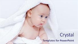  Presentation with pediatrics - Slides with newpediatric - sweet baby under a white background and a  colored foreground
