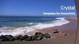  Presentation with california - Slide deck featuring newport beach california the wedge background and a teal colored foreground