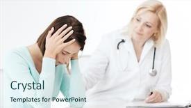  Presentation with medical concept - Presentation design enhanced with bad news - healthcare and medical concept background and a sky blue colored foreground