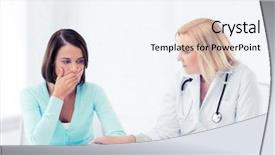  Presentation with medical concept - PPT theme enhanced with bad news - healthcare and medical concept background and a sky blue colored foreground