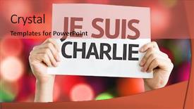  Presentation with news - Presentation enhanced with news agency - i am charlie in french background and a coral colored foreground