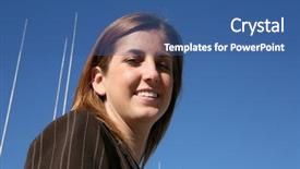  Presentation with news reporter - Amazing slides having news anchor - pretty television reporter with antenna backdrop and a  colored foreground