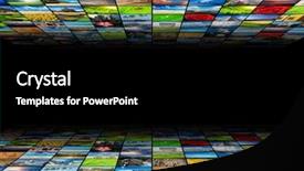  Presentation with news channel - PPT theme enhanced with news channel - abstract multimedia background composed background and a black colored foreground