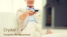  Presentation with technology old vintage television - Colorful presentation enhanced with news channel - family technology television age backdrop and a lemonade colored foreground