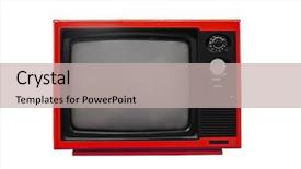  Presentation with news channel - Audience pleasing presentation consisting of news channel - vintage red tv isolated backdrop and a soft green colored foreground