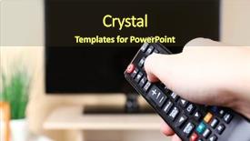  Presentation with news channel - PPT layouts consisting of news channel - watching tv and using remote background and a wine colored foreground