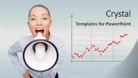  Presentation with announcement - Colorful slide deck enhanced with news economy asian - business people and announcement concept backdrop and a light gray colored foreground