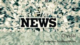  Presentation with journalism - PPT layouts with news paper confetti concept background and a mint green colored foreground