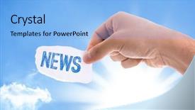  Presentation with news paper - PPT layouts enhanced with news piece of paper background and a light blue colored foreground