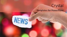  Presentation with news paper - Beautiful PPT layouts featuring news piece of paper backdrop and a coral colored foreground