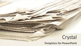  Presentation with newspaper - Presentation theme with fixed wing aircraft - jet airplane landing with dramatic background and a ocean colored foreground