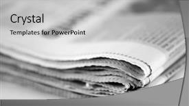  Presentation with newspapers - Slides featuring news readers - newspapers stack on white background background and a light gray colored foreground