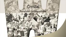  Presentation with old newspaper - Colorful slides enhanced with news reportage journalism - capital letter made from cut backdrop and a mint green colored foreground