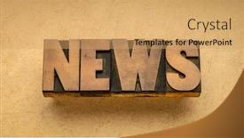  Presentation with news paper - Slide set with news-word-abstract-in-vintage background and a yellow colored foreground