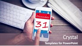  Presentation with december - Beautiful theme featuring news years eve - december 31st against person using backdrop and a  colored foreground