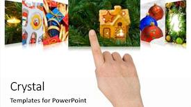  Presentation with scrolling - Slides featuring newscroll - hand scrolling christmas images my background and a sky blue colored foreground