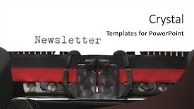  Presentation with old - Slides with newsletter on an old typewriter background and a white colored foreground