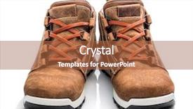  Presentation with brown leather - Audience pleasing PPT theme consisting of newsoccer - pair of new brown leather backdrop and a red colored foreground