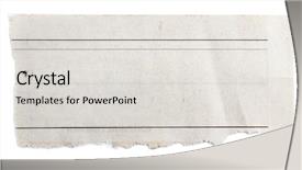  Presentation with torn paper - Amazing presentation theme having newspaper - piece of torn paper backdrop and a light gray colored foreground