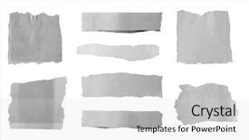  Presentation with torn newspaper paper - Audience pleasing presentation consisting of newspaper - pieces of torn paper backdrop and a light gray colored foreground