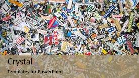  Presentation with old newspaper - Amazing theme having newspaper - random selection of word cut backdrop and a coral colored foreground