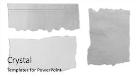  Presentation with newspaper clipping pieces of torn - Beautiful theme featuring newspaper - three pieces of torn paper backdrop and a white colored foreground