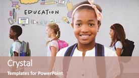  Presentation with education graphics - Amazing presentation design having  backdrop and a  colored foreground