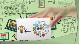  Presentation with eco green car - Slide deck having 3d animation newspaper - female hand showing a card background and a mint green colored foreground