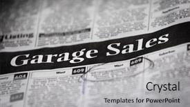  Presentation with yard sale - Amazing presentation having newspaper ad for garage sales backdrop and a light gray colored foreground