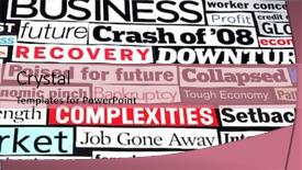  Presentation with headline - Presentation theme consisting of newspaper and magazine headlines detailing background and a coral colored foreground