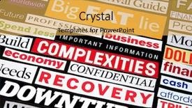  Presentation with newspaper headline - Presentation design having newspaper and magazine headlines detailing background and a yellow colored foreground