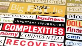  Presentation with newspaper headlines - Presentation featuring newspaper and magazine headlines detailing background and a yellow colored foreground