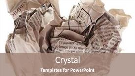  Presentation with newspaper - Presentation theme enhanced with newspaper ball isolated background and a coral colored foreground