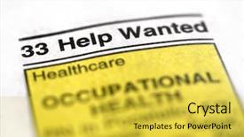  Presentation with clipping - Beautiful presentation theme featuring newspaper clipping for help wanted backdrop and a yellow colored foreground