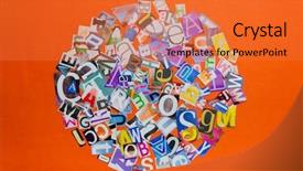  Presentation with various town newspaper headline - Colorful presentation theme enhanced with  backdrop and a  colored foreground.